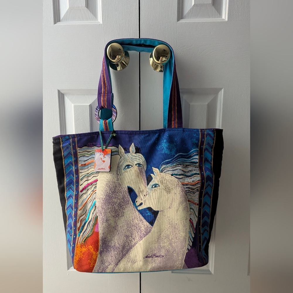 Laurel Burch Colorful Horse Tote Bag
